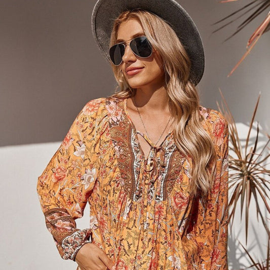 Blouse Bohème Orange